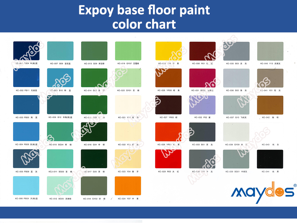 epoxy floor paint color chart